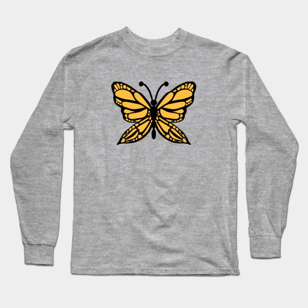 Monarch Butterfly Long Sleeve T-Shirt by bubbsnugg